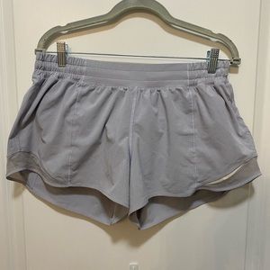 Lululemon hotty hot shorts, lights blue, tall 4” size 12